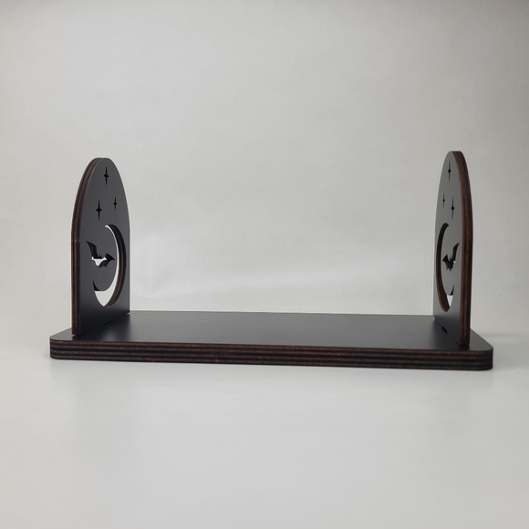 Display Stand Moon and Bat Shelf Book Stand Crystal Display Shelf 8×3 inches - Picture 9 of 15